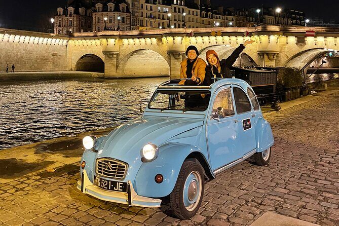 2-hour Private Night Ride in a Citroën 2CV in Paris - Place Vendôme and the Jewelry Facade Moment