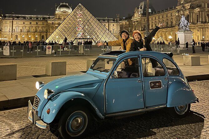 2-hour Private Night Ride in a Citroën 2CV in Paris - Passing Notre-Dame, Place Dauphine, and the Seine Quays