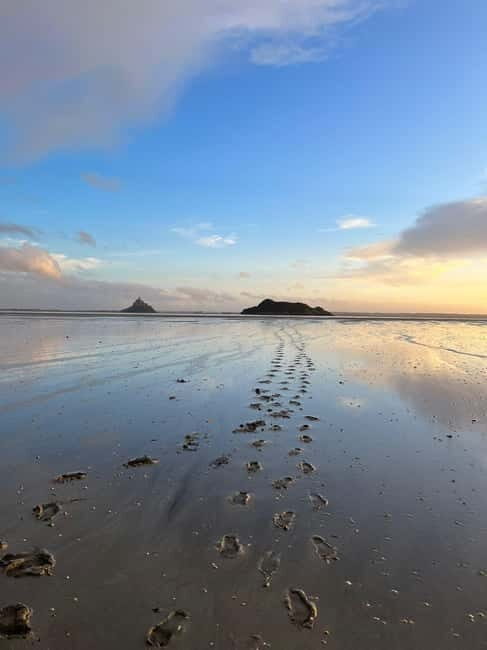 Bay of Mont Saint-Michel : Quicksands + Tombelaine Island - Tombelaine Island and the Bay at Low Tide