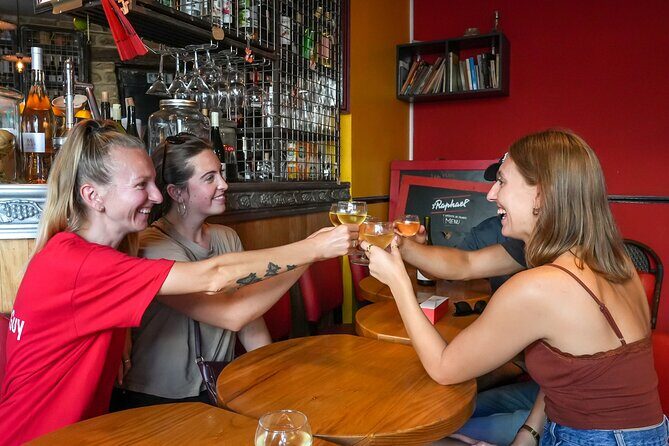 Champagne & Oysters Paris Food Tour - Chez Marianne street food: falafel in a Paris setting