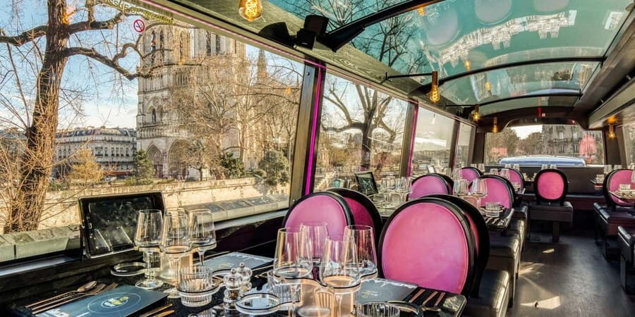 Champs Elysées Bus Toqué Lunch w/ a Glass of Champagne - The 4-course lunch menu: what you actually eat
