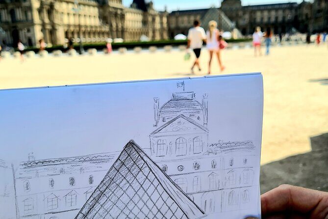 Drawing workshop/creative notebook & cultural walk in the Tuileries - Price and value: what $94.82 buys in 3 hours