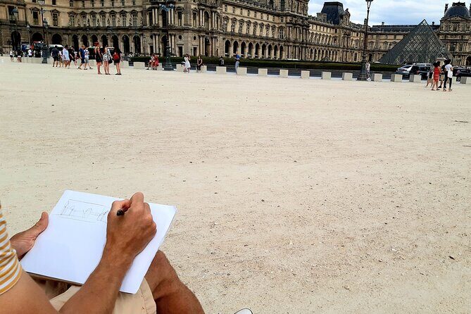 Drawing workshop/creative notebook & cultural walk in the Tuileries - Jardin des Tuileries: where the drawing prompts click