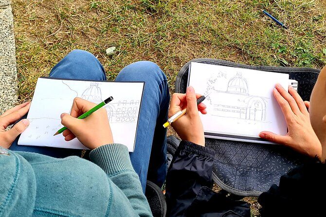 Drawing workshop/creative notebook during a walk from the Invalides to the Petit Palais - Drawing techniques at Petit Palais: make the building feel doable