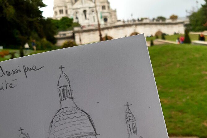 Drawing workshop / creative notebook during an unusual walk in Montmartre - Rue Lepic and Moulin de la Galette: A Quick Stop That Still Matters