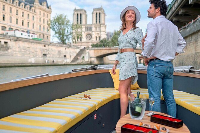 Guided Luxury River Cruise & Walking Tour of Paris' Monuments - Food on board: coffee, croissants, and evening champagne