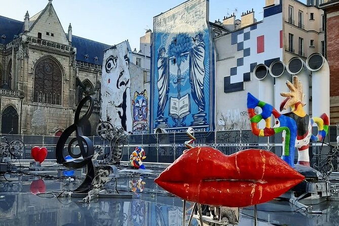 Invader Hunt - Street Art Tour of le Marais - Stop 1: Fontaine Stravinsky and the Artists You’ll Recognize