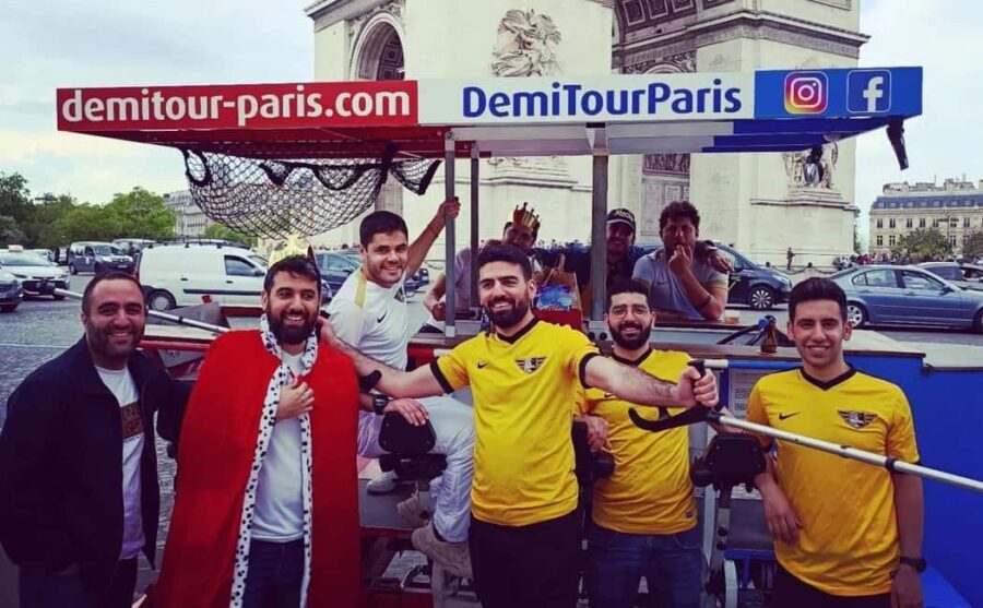 Paris: Beer Bike Bar With Drinks Included - Champs-Élysées ride: a classic boulevard, at a playful pace
