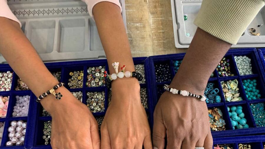 Paris: Custom Souvenir Bracelet Workshop - How you design your bracelet with stones, charms, and letters