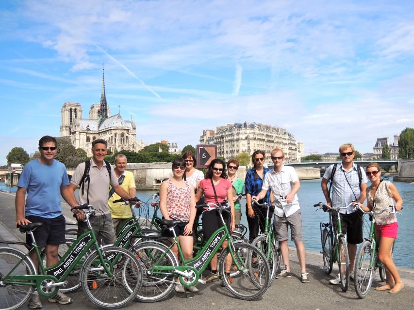 Paris: Famous Monuments Cycling Tour - Pont des Arts and the Louvre from the back entrance