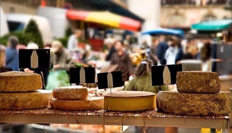 Paris: Food Market Tour in Bastille - Tastings you can count on: coffee, croissant, cheese, cured meats, and chocolate