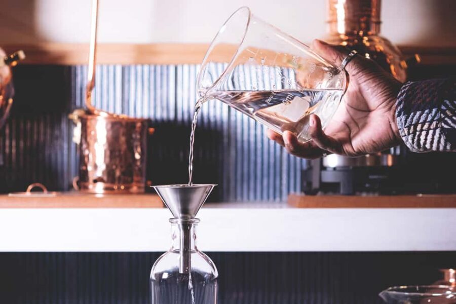 Paris gin making workshop in English - Turning a tiny copper still into your own 70cl bottle