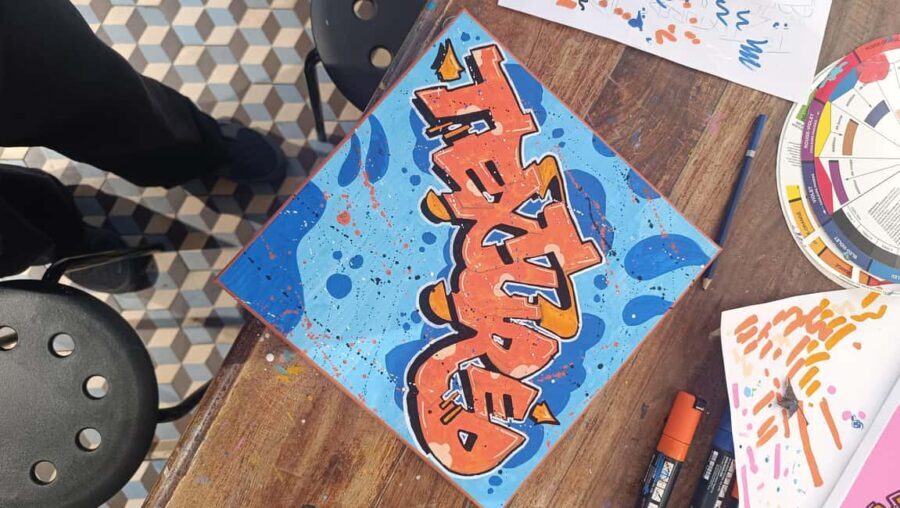 Paris: Graffiti on Canvas Workshop at an Art Studio - What you make: a take-home canvas (and how to plan your design)