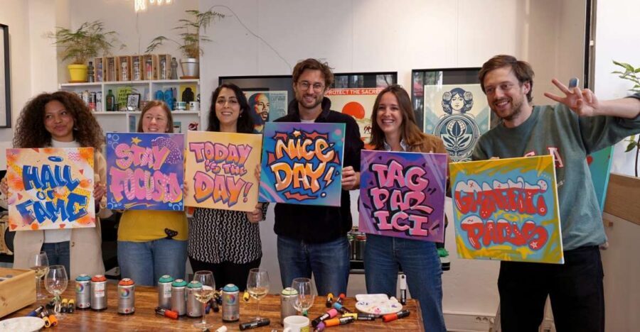 Paris: Graffiti on Canvas Workshop at an Art Studio - Materials and drinks: what’s included (so you can just show up)