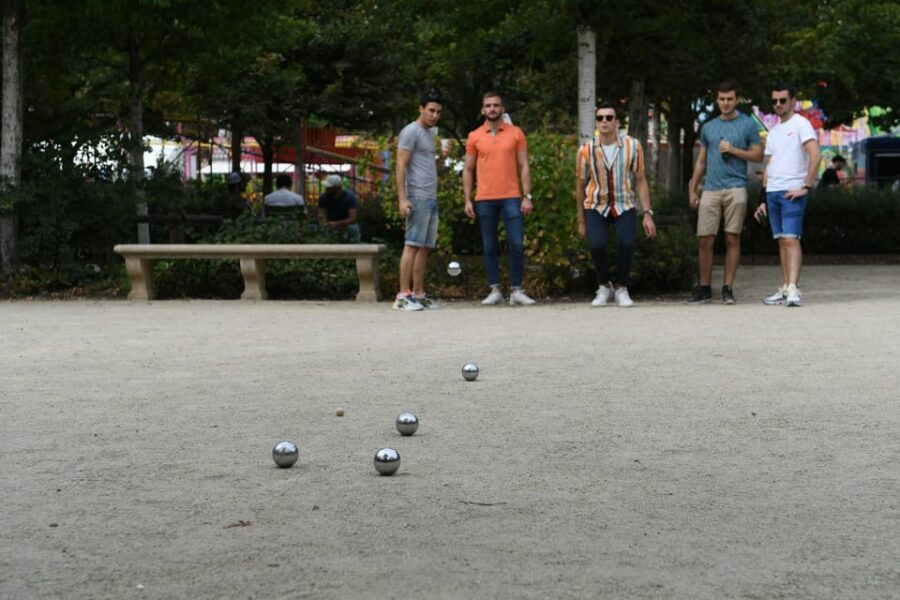 Paris: Pre-Dinner Drinks with Petanque Game (Bocce Ball) - 5:30 pm pacing: a 1.5-hour reset before dinner