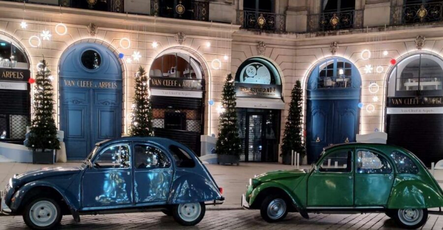 Paris: Private Christmas Lights Tour by Citroën 2CV - Hotel pickup and drop-off in the 1st–20th: fewer logistics, more night