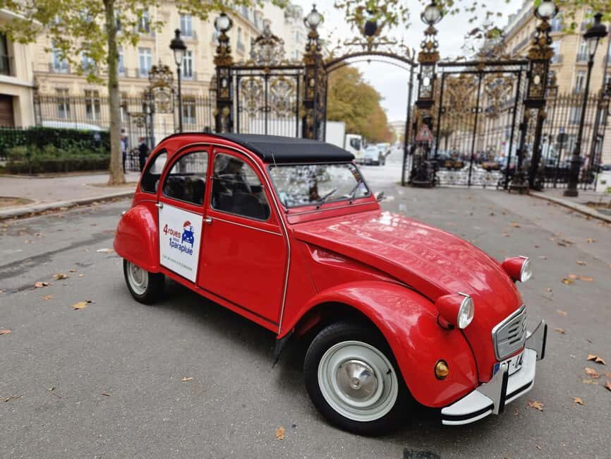Paris: Private little-known places tour in Citroën 2CV 2h - Pickup across arrondissements: meeting points that reduce stress