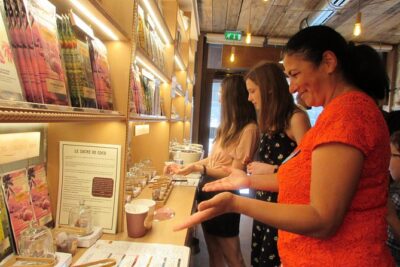 Paris Sweet & Chocolate Family Treasure Hunt - Stop 1 at the start: Saint-Germain chocolate shop, macarons, then salted butter caramel