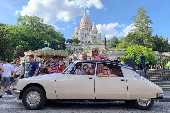 Paris TV Show Tour in a Open Top Vintage French Car Citroen DS - Private guidance with Benjamin: show spots plus real local context