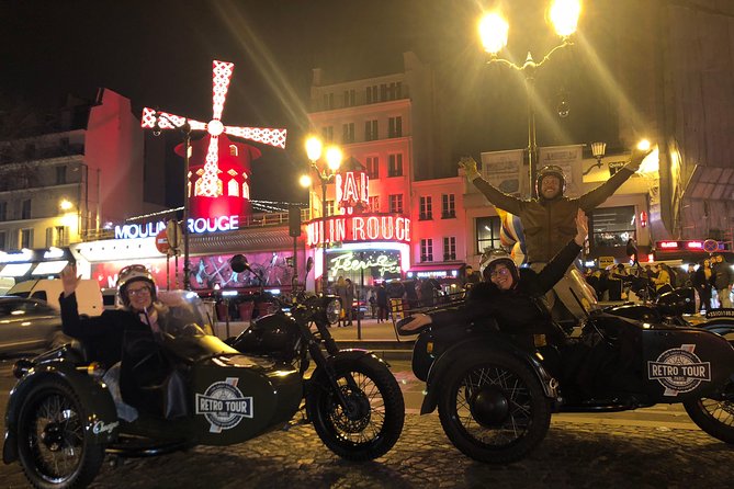 Paris Vintage Tour by Night on a Sidecar with Champagne - Louvre to Place Vendôme: your first photo hits