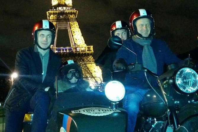 Paris Vintage Tour by Night on a Sidecar with Champagne - Arc de Triomphe and the Eiffel Tower: the big finale, plus Champagne