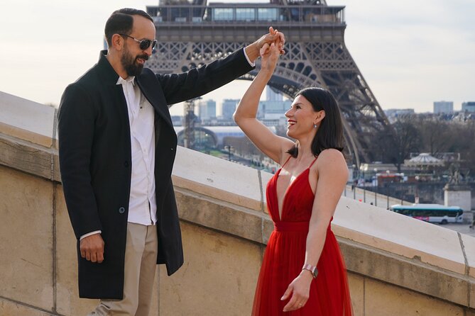 Photo Session in Paris - Photographer at the Eiffel Tower - Stop 1: the Trocadéro square view that makes the Eiffel Tower feel close