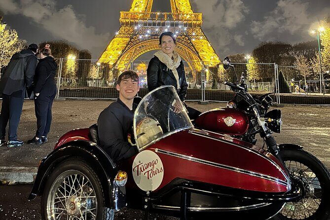 Private Sidecar Tour of Paris at Night with drinks - Les Invalides and Napoleon’s golden dome from the outside
