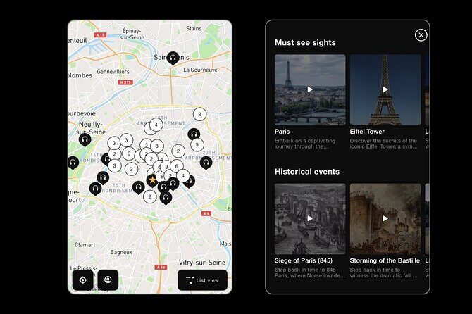 Self Guided Tours in Paris with 100 Captivating Audio Stories - How the Trales audio guide works on your phone