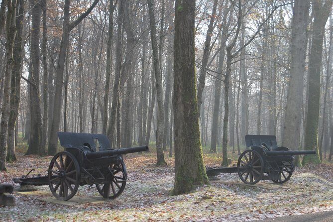 WWI Belleau Wood & Meaux Museum of the Great War Private Day Trip from Paris - Château-Thierry Cote 204 Monument with big Marne Valley views