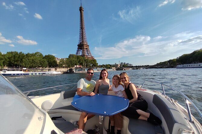 Your Private boat Captain Guide Explore Historical Paris - Passing the Eiffel Tower from the water